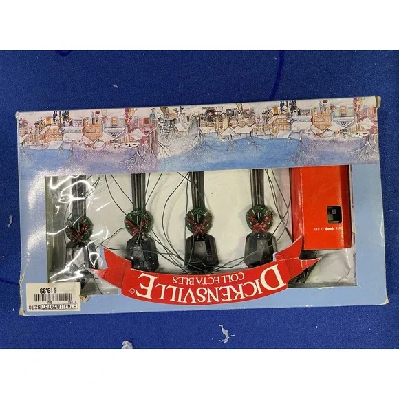 Lemax Street‎ Lamp Miniature Set Of 4 For Christmas Village 1992 Orig Box #14012