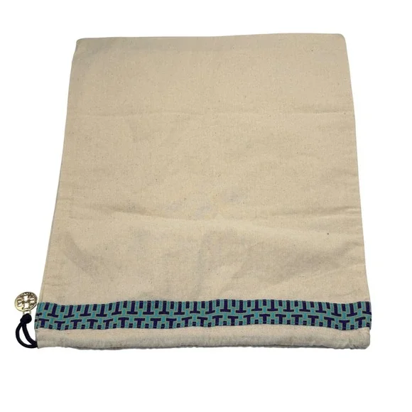 Tory Burch Dust Bag Pouch Logo Drawstring Storage Carrier‎ Beige