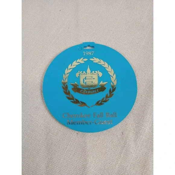 Vintage 1987 Golf‎ Bag Tag Cherokee Fall Ball Tournament 3