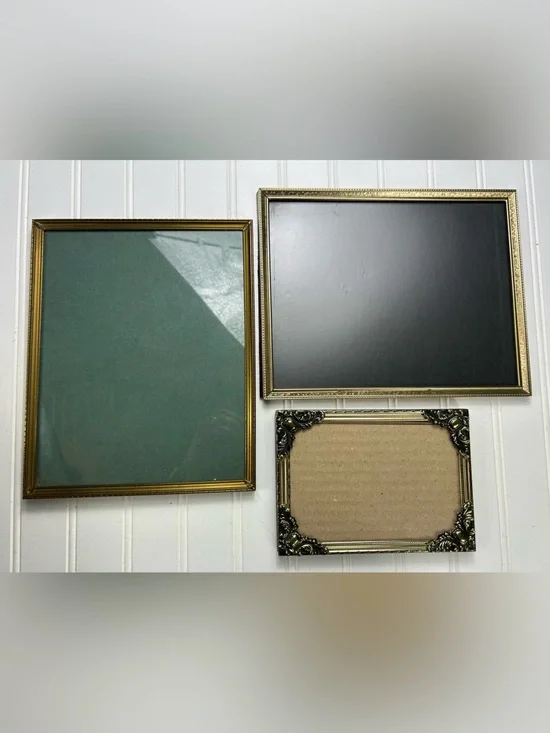 Vintage Picture Frames Gold Ornate Cottagecore Gallery Wall Lot of 3