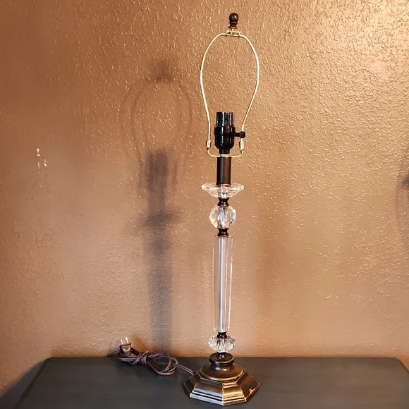 Hollywood Regency Style Cut Glass Lamp