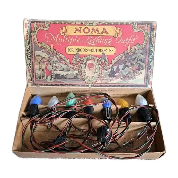 VtgNoma Multiple Lighting Outfit Equipped W/Mazda Lamps In Original Box Tested