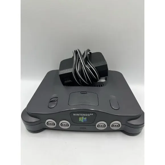 Nintendo 64 N64 Console NUS-001(USA) w/ OEM Power Adapter - TESTED