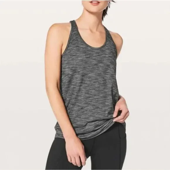 lululemon Charcoal Racerback Essential Tank Top