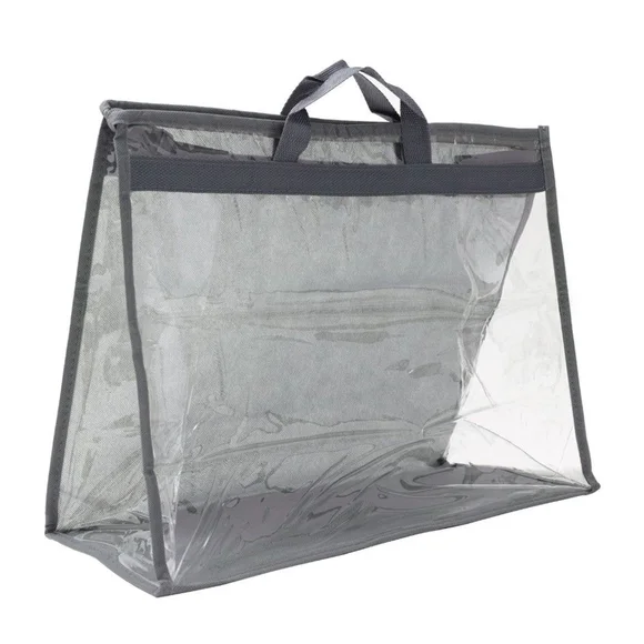 Clear Storage Hand Bag - Gray