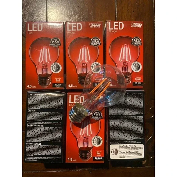Dimmable‎ Clear Red LED Bulbs