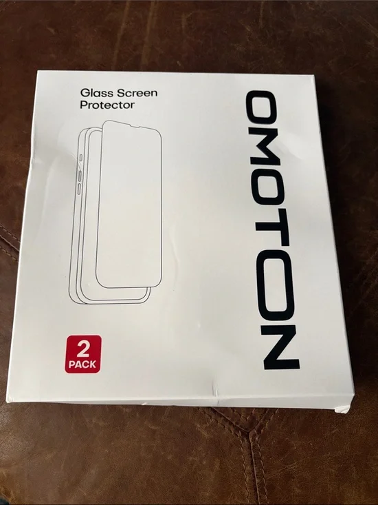 OMOTON Glass Screen Protector (White) - 2 Pack