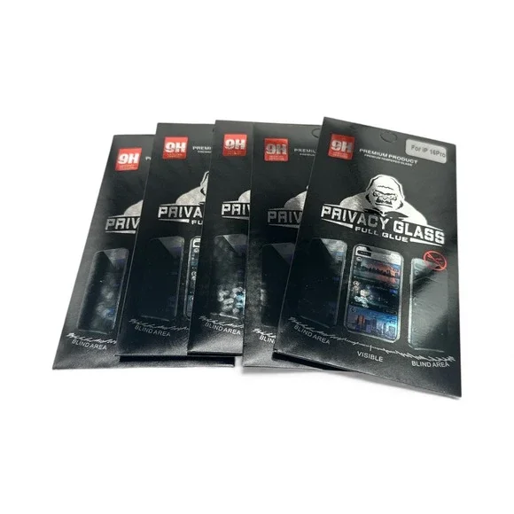 iPhone 16 Pro, 5‎ Pack Privacy Glass Screen Protectors