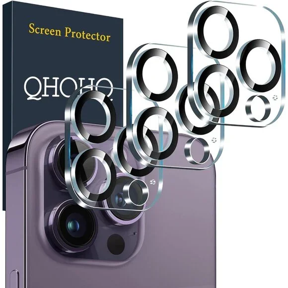 3 Pack Tempered Glass Camera Lens Protector for iPhone 14 Pro 6.1 14 Pro Max 6.7