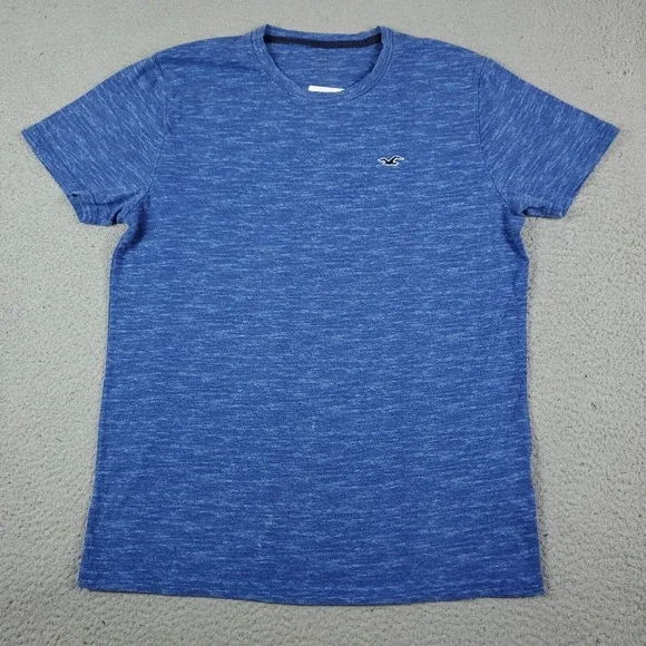 Hollister T Shirt Mens Size Medium Blue Casual Short Sleeve Adult *