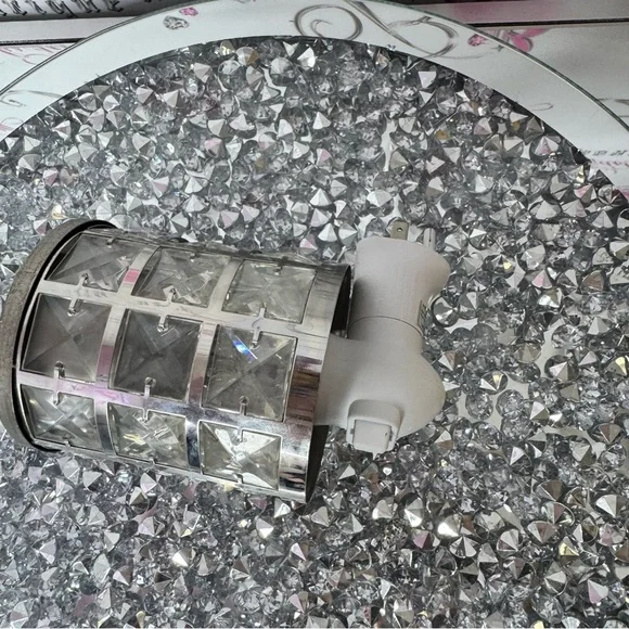 3 Scent wax warmer plug in wall diamond bling crystal Silver Crystal Wall Sconce