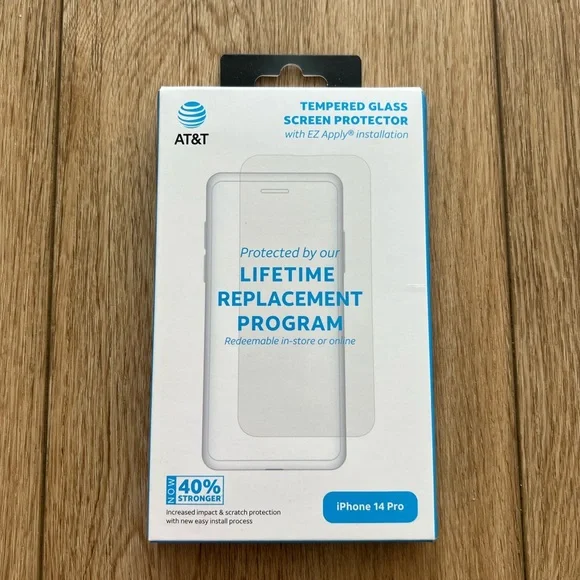 AT&T Tempered Glass Screen Protector - iPhone 14 Pro