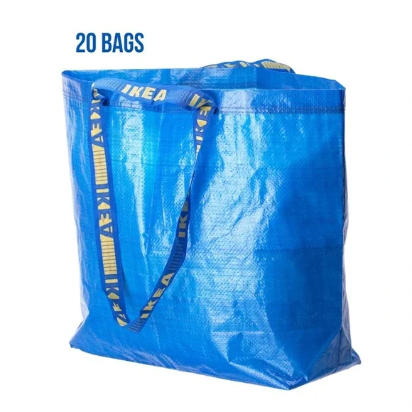 20 IKEA Blue Medium Shopping Bags