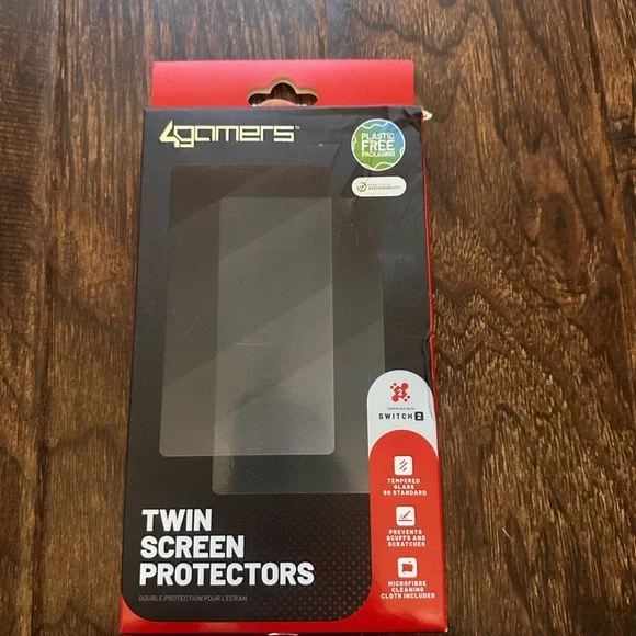 4Gamers Glass Screen Protector & Cleaning Cloth Compatible with Nintendo Switch