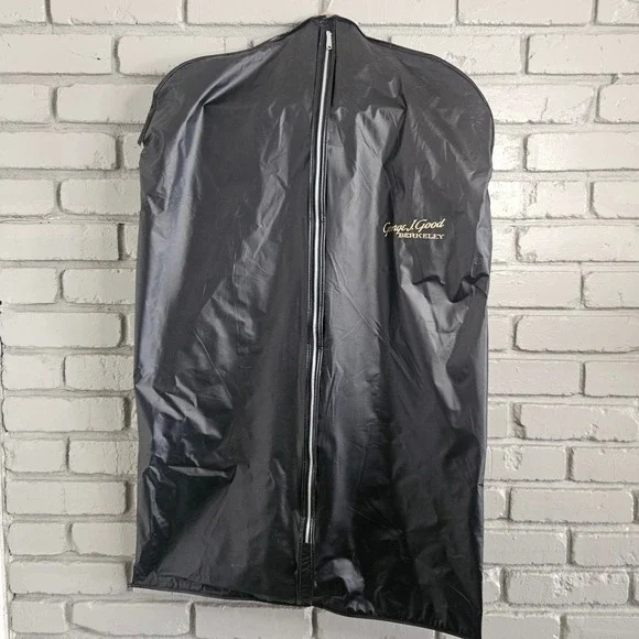 Vintage George J Good Berkeley Garment Bag and Wooden Suit Hanger Yugoslavia