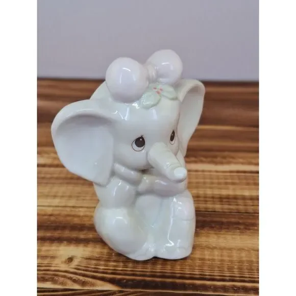 RARE Vintage‎ 1993 Precious Moments Holiday Elephant Light Red Light