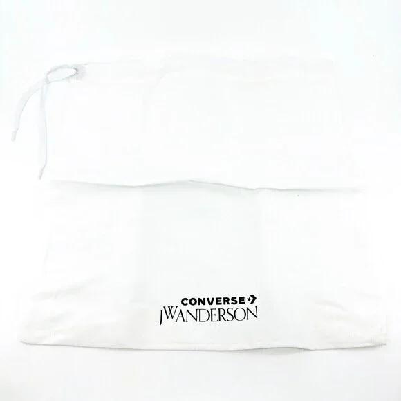 Converse JW Anderson White Linen Drawstring Dust Travel Shoe Bag 15