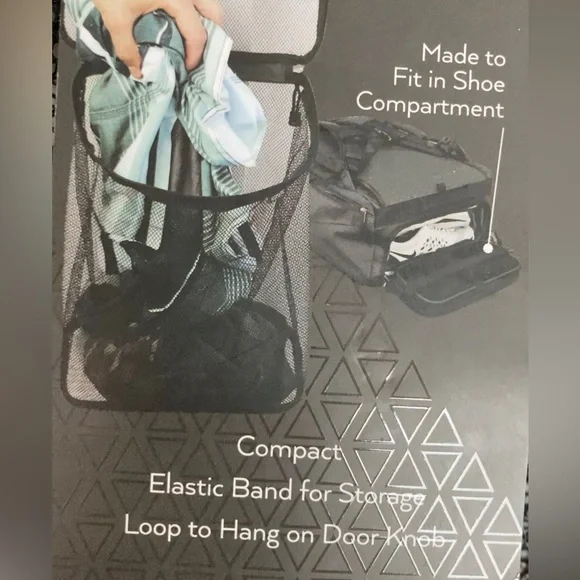 Mesh storage bag zipper mesh bag for travel small storage package bag
