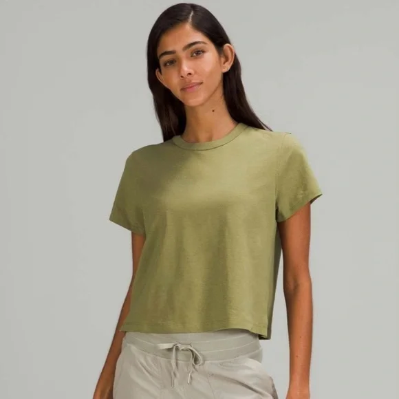 Lululemon Classic-Fit Cotton-Blend T-Shirt in Bronze Green