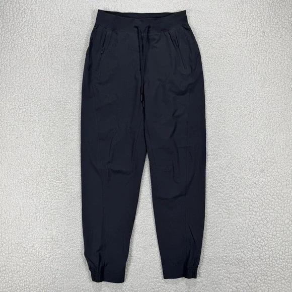 Lululemon Joggers Pants Women's 6 Black Performance Athletic Athleisure Gym Cozy