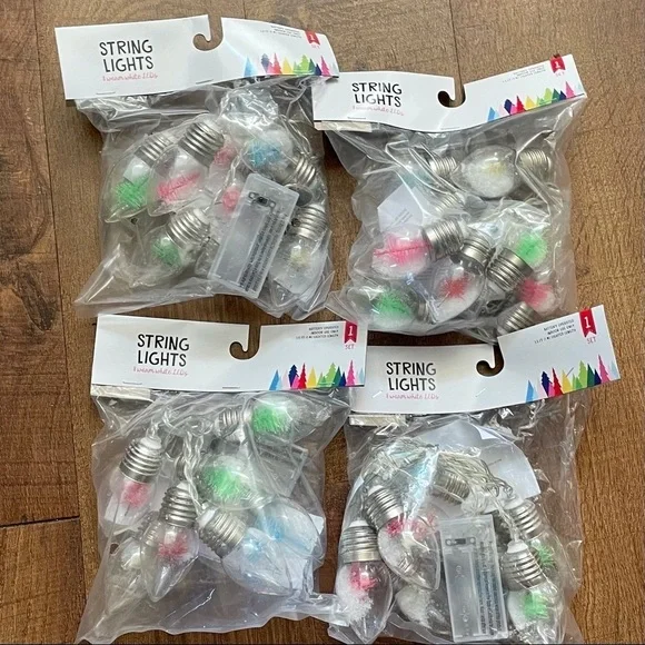 4 NWT sets of target snow Christmas tree LED lights