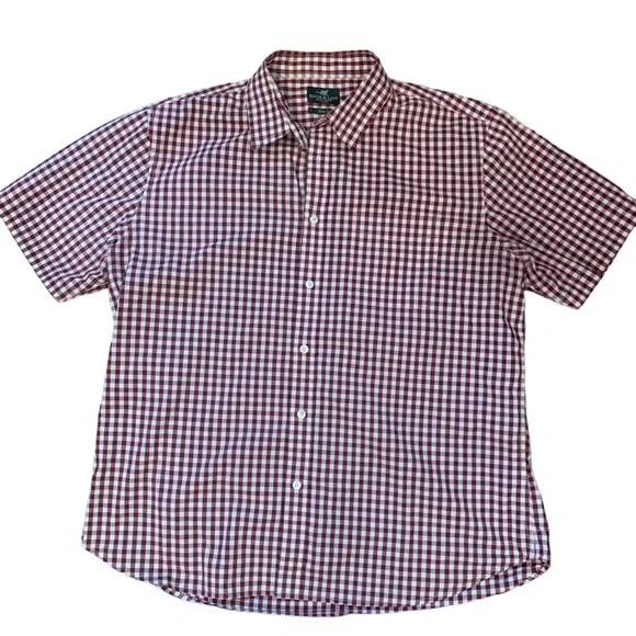 Men's Casual LARGE Short Sleeve Button Down Shirt