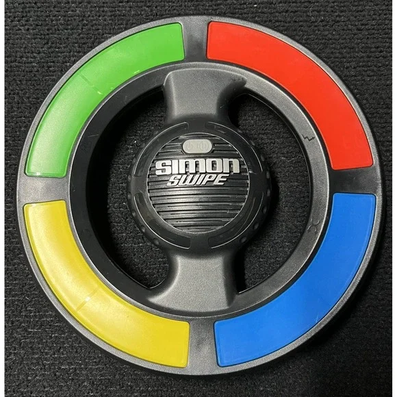 Hasbro‎ Simon Swipe Handheld Electronic Memory Game Black 2013 Lights Sound Toy