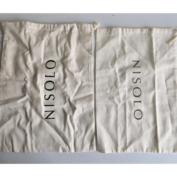 2 Nisolo Linen Shoe Dust Bag 14.5