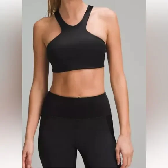 NWT New LULULEMON Shine Racerback Train Bra Black 10