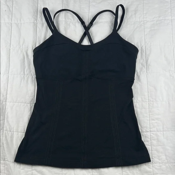 Lululemon Athletica Centered pose tank top in black sz 4‎