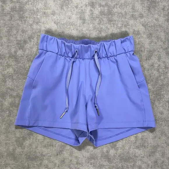 Lululemon On the Fly shorts blue athletic training 2.5in shorts womens 2