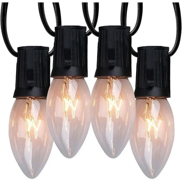 New Vintage C9 Christmas Lights Outdoor 25 FT C9 String Lights for Outdoor Decor