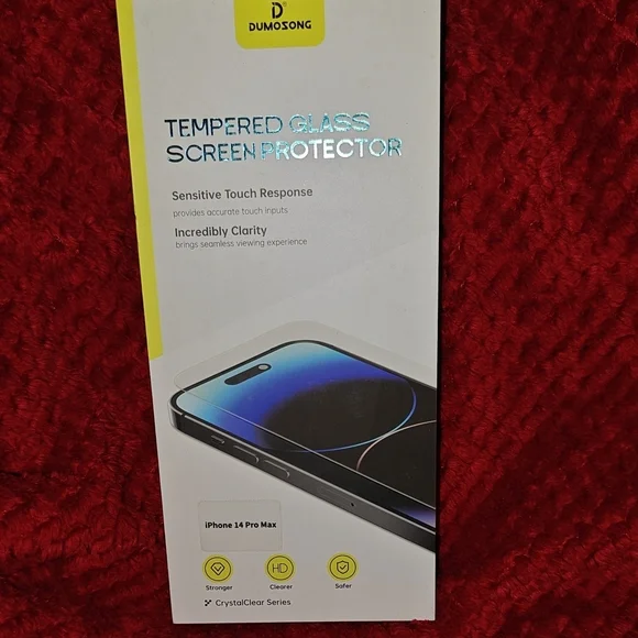 NWT Dumosong Tempered Glass screen protector - IPhone 14 Pro Max