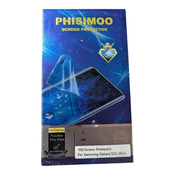 A1. PHISIMOO HD TPU Screen Protector for Samsung Galaxy S21 Ultra - Clear