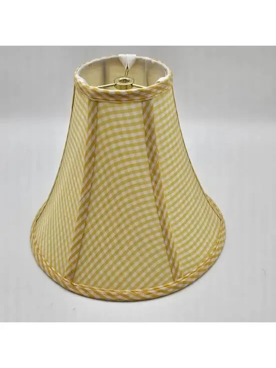 Vintage Yellow Gingham Lamp Shade 9
