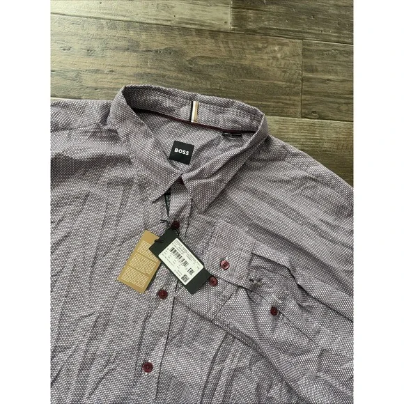 Hugo‎ Boss Liam Kent Button Up Long Sleeve Shirt White Men's Size 4XL NEW $138