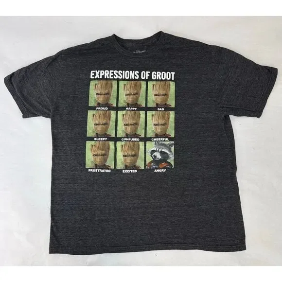 Guardians of the Galaxy Expressions of Groot Tee T-Shirt - XL