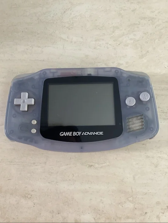 Nintendo Gameboy Advance Console Clear Glacier Handheld Game Boy GBA Purple