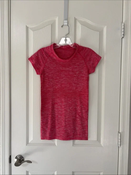 Lululemon Boom Juice Heathered Red/Pinkish Short Sleeve Swiftly T-Shirt Top