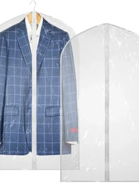 Clear Garment Bags for Clothes Dustproof Vinyl Travel Coat Dress Suit Protector
