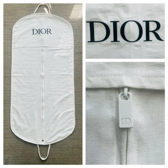 DIOR Large Long White Garment / Carry Bag With Dior Branding