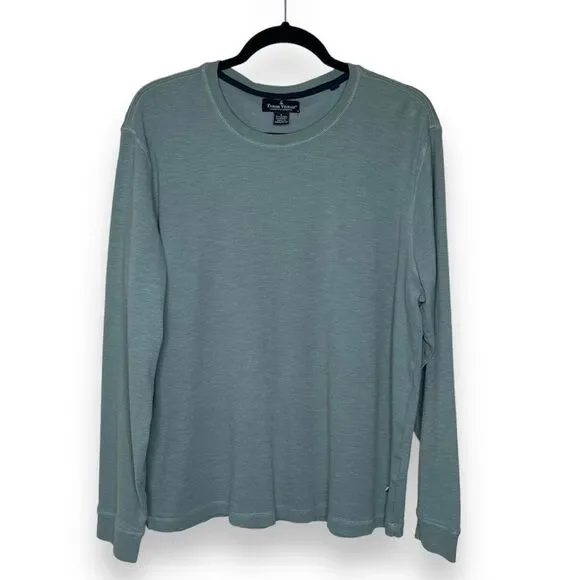 Tailor Vintage Round Neck Long Sleeve Performance Airotec Green Shirt Men Large