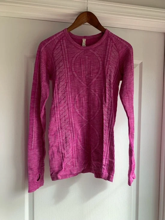 lululemon Rest Less long sleeve top with thumb holes size 8