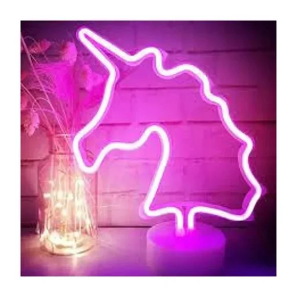 LED Light Neon Pink Unicorn Large 12