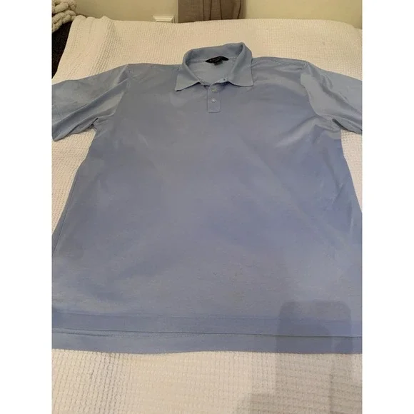 Brooks Brothers Men's Performance Polo Shirt‎ Double Mercerized Cotton XL Blue