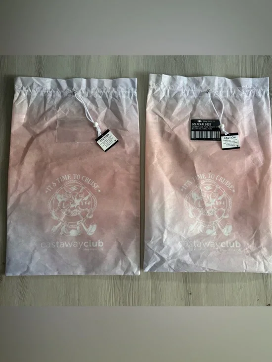 Disney Cruise Line Castaway Club Pearl Laundry Bags - Set of 2