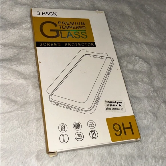 Premium Tempered Glass Screen Protector for iPhone 12 Pro Max - 3 Pack