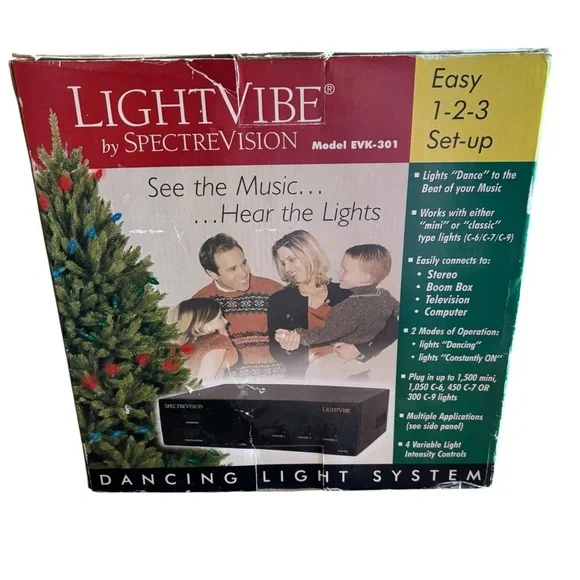 LightVibe SpectreVision EVK 301 Dancing Light System Music Light Controller NIB