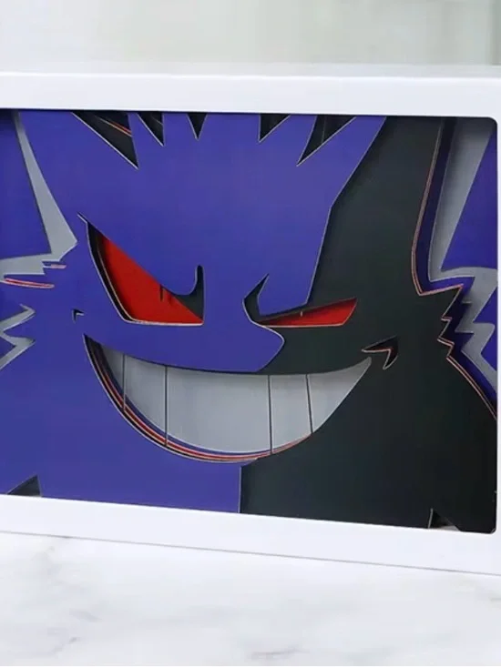 Gengar 3D Carving Night Shadow Light Box Decor