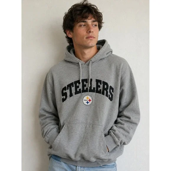 Vintage NFL Pittsburgh Steelers Hoodie Football Sporty Athleisure Streetwear
